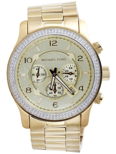 michael kors mens watch with the diamond glasses|men's mk watch with diamonds.